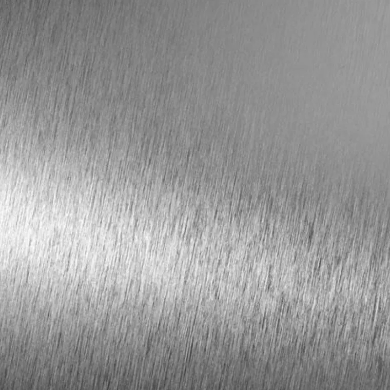 Brushed stainless steel plate