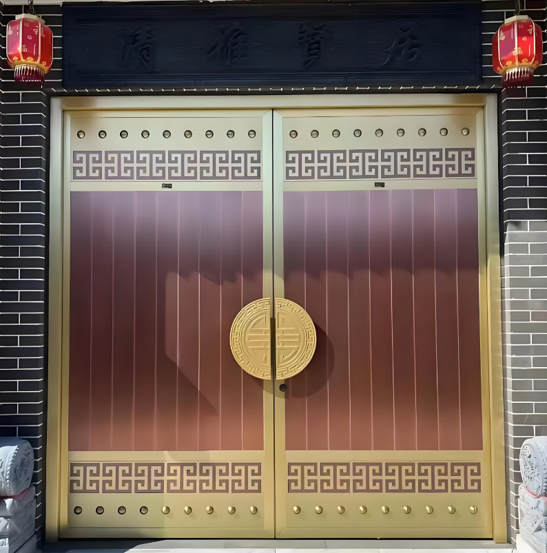 Copper door and stainless steel door